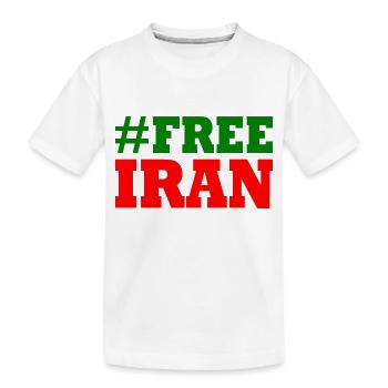 Free iran - T-shirt bio Premium Enfant - blanc - Devant