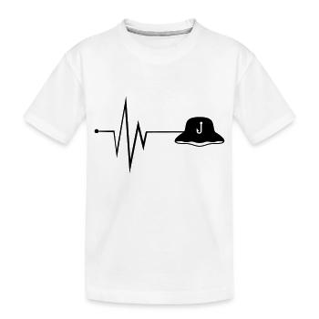 Icône de chapeau de pêche Pulse - T-shirt bio Premium Enfant - blanc - Devant