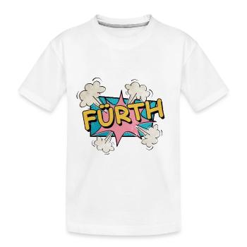 Fürth Germany City Font Pop Art Comic - Kids' Premium Organic T-Shirt - white - Front