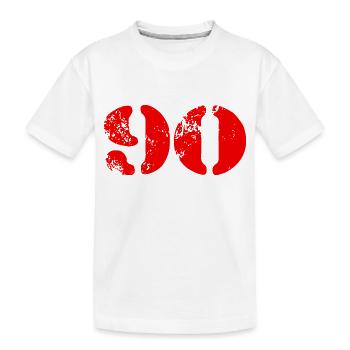 90 number symbol - Kids' Premium Organic T-Shirt - white - Front