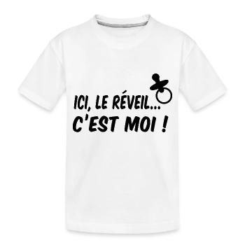 Ici, le réveil c'est moi - T-shirt bio Premium Enfant - blanc - Devant
