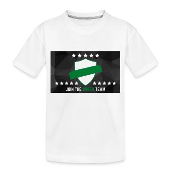 JOIN THE GREEN TEAM - Kinder Premium Bio T-Shirt - Weiß - Vorne