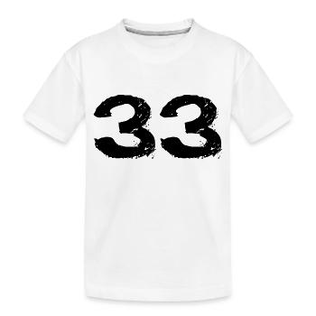33 Number jersey - Kids' Premium Organic T-Shirt - white - Front