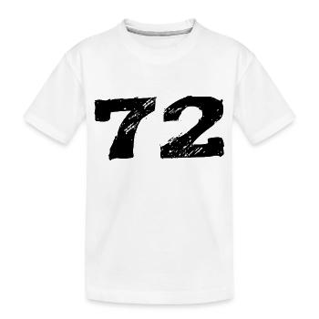 72 Maillot numéro - T-shirt bio Premium Enfant - blanc - Devant