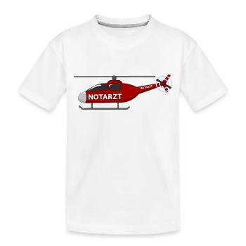 Hubschrauber Notazt - Kinder Premium Bio T-Shirt - Weiß - Vorne