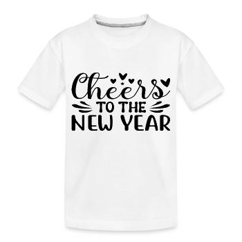 Cheers to the New Year - Kids' Premium Organic T-Shirt - white - Front