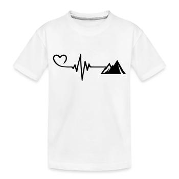 Mountains Puls Love - Kinder Premium Bio T-Shirt - Weiß - Vorne