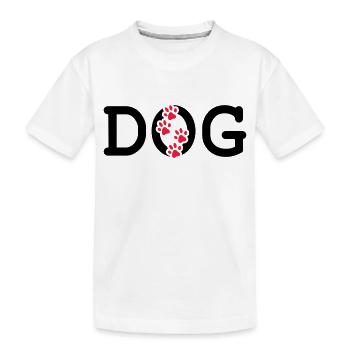 Dog - Kinder Premium Bio T-Shirt - Weiß - Vorne