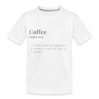 Définition du café - T-shirt bio Premium Enfant - blanc - Devant