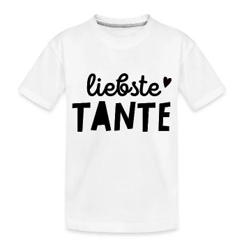 Liebste tante / Patentante / beste Tante - Kinder Premium Bio T-Shirt - Weiß - Vorne