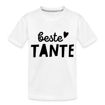 Liebste tante / Patentante / beste Tante - Kinder Premium Bio T-Shirt - Weiß - Vorne