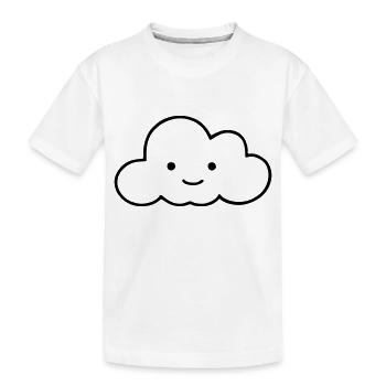 Nuage doux avec visage Vecteur nuage doux - T-shirt bio Premium Enfant - blanc - Devant