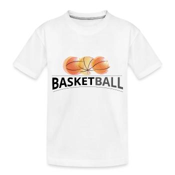 Basketball - Kinder Premium Bio T-Shirt - Weiß - Vorne