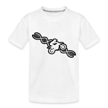 Moto Cadeau Cyclomoteur Motocycliste Motocross - T-shirt bio Premium Enfant - blanc - Devant