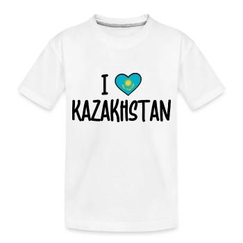 J’aime le Kazakhstan - T-shirt bio Premium Enfant - blanc - Devant
