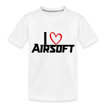 iLoVeAirsoft - Kinder Premium Bio T-Shirt - Weiß - Vorne