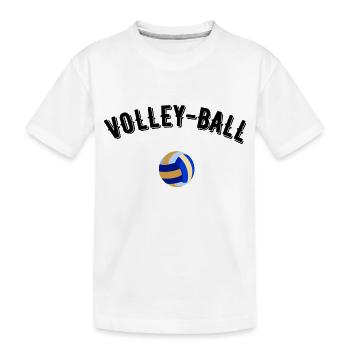 Volleyball - Kids' Premium Organic T-Shirt - white - Front