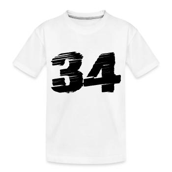 Maillot 34 Numéro - T-shirt bio Premium Enfant - blanc - Devant