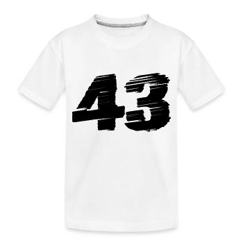 43 Maillot numéro - T-shirt bio Premium Enfant - blanc - Devant
