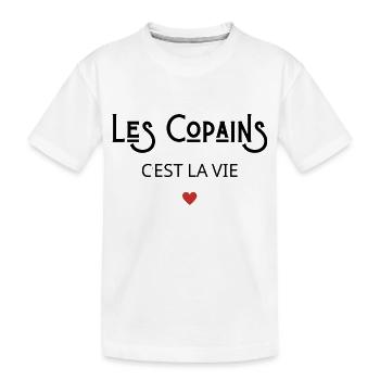 Les copains c'est la vie - T-shirt bio Premium Enfant - blanc - Devant