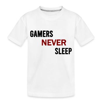 Gamers never sleep - T-shirt bio Premium Enfant - blanc - Devant