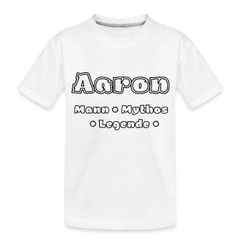 Aaron - der Mann, der Mythos, die Legende - Kinder Premium Bio T-Shirt - Weiß - Vorne