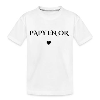 papy en or - T-shirt bio Premium Enfant - blanc - Devant
