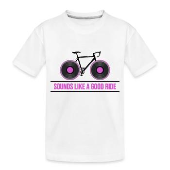 Vélo Vélo Route Vélo Chaîne de vélo « bonne balade » - T-shirt bio Premium Enfant - blanc - Devant