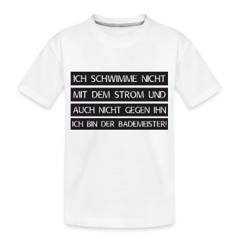 Bademeister - Kinder Premium Bio T-Shirt - Weiß - Vorne