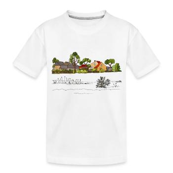 Rural landscape - Kids' Premium Organic T-Shirt - white - Front