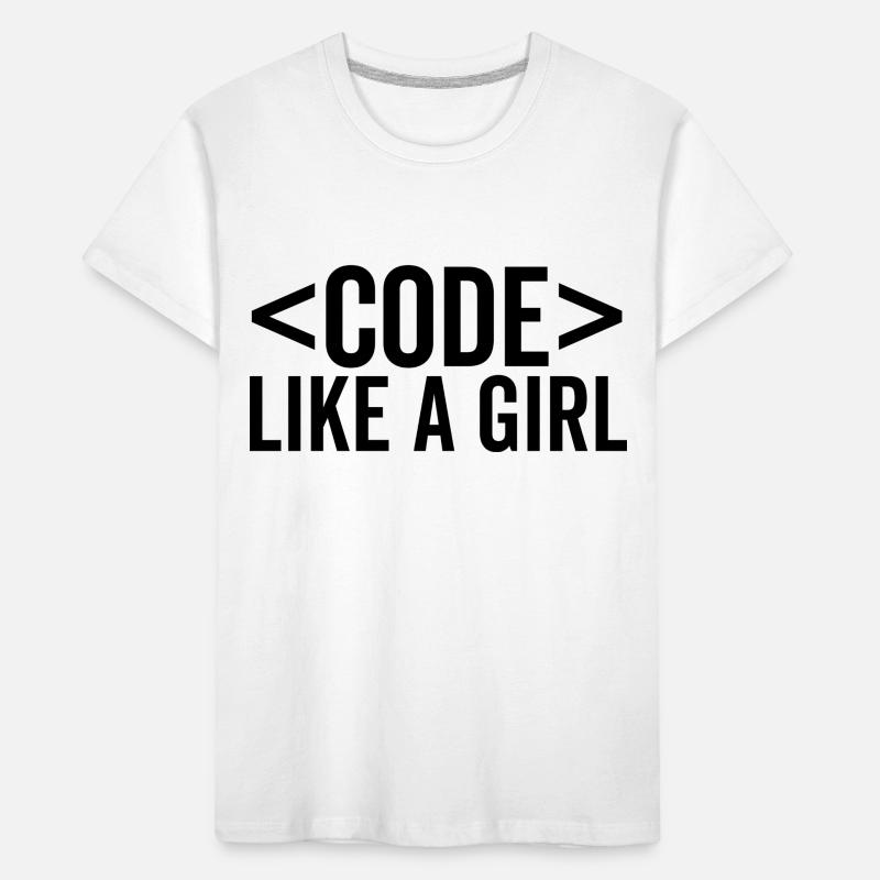 Code wie ein Mädchen Kinder Premium Bio T-Shirt