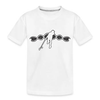 Hockey Hockeyspieler Feldhockey Geschenk Unihockey - Kinder Premium Bio T-Shirt - Weiß - Vorne