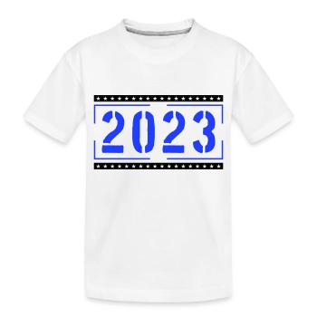 2023 - Kids' Premium Organic T-Shirt - white - Front