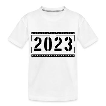 2023 - Kids' Premium Organic T-Shirt - white - Front