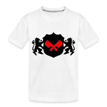 Metzger Wappen - Kinder Premium Bio T-Shirt - Weiß - Vorne
