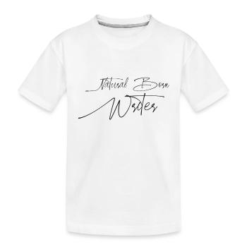 Natural Born Writer / Black - Kids' Premium Organic T-Shirt - white - Front