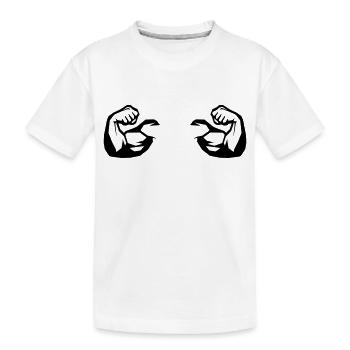 Muscles biceps 2 - T-shirt bio Premium Enfant - blanc - Devant