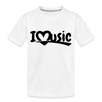 Ich liebe Musik - Kinder Premium Bio T-Shirt - Weiß - Vorne