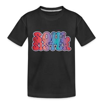 Âme Soeur Rétro - T-shirt bio Premium Enfant - noir - Devant
