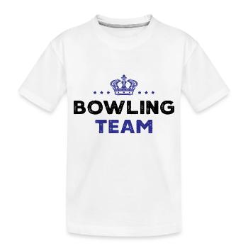 Bowling Team - Kinder Premium Bio T-Shirt - Weiß - Vorne