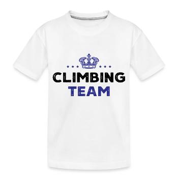 Climbing Team - Kids' Premium Organic T-Shirt - white - Front