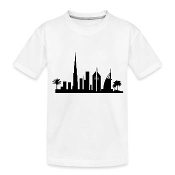 Dubai skyline - Kids' Premium Organic T-Shirt - white - Front