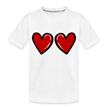 Hearts Love Symbol in Love - T-shirt bio Premium Enfant - blanc - Devant