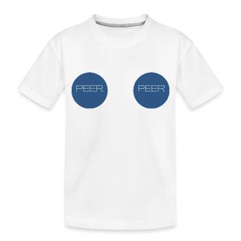 peer to peer - Kinder Premium Bio T-Shirt - Weiß - Vorne