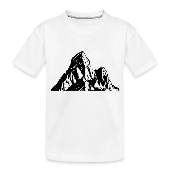 Symbole montagne nature - T-shirt bio Premium Enfant - blanc - Devant
