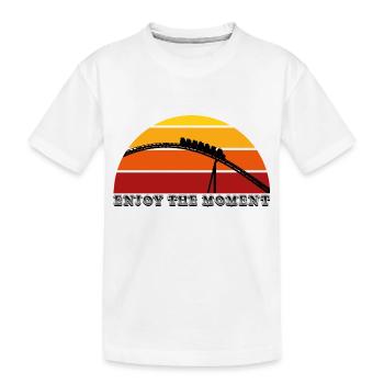 Genieße den Moment - Kinder Premium Bio T-Shirt - Weiß - Vorne