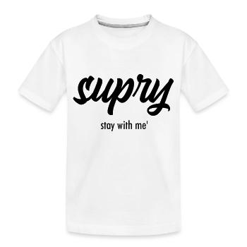 STAY WITH ME. - Kinder Premium Bio T-Shirt - Weiß - Vorne