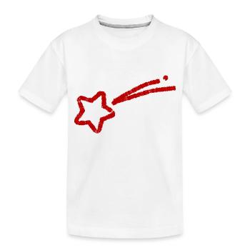 hand-drawn shooting star - Kids' Premium Organic T-Shirt - white - Front