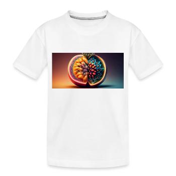 futuristisches Obst - Kinder Premium Bio T-Shirt - Weiß - Vorne