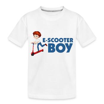 E-Scooter Roller Scooter - T-shirt bio Premium Enfant - blanc - Devant